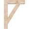 Ekena Millwork Traditional Block Smooth Bracket w/ Offset Brace, Douglas Fir, 7 1/2"W x 32"D x 44"H BKT0806X32X44TRA05SDF - alternate 3